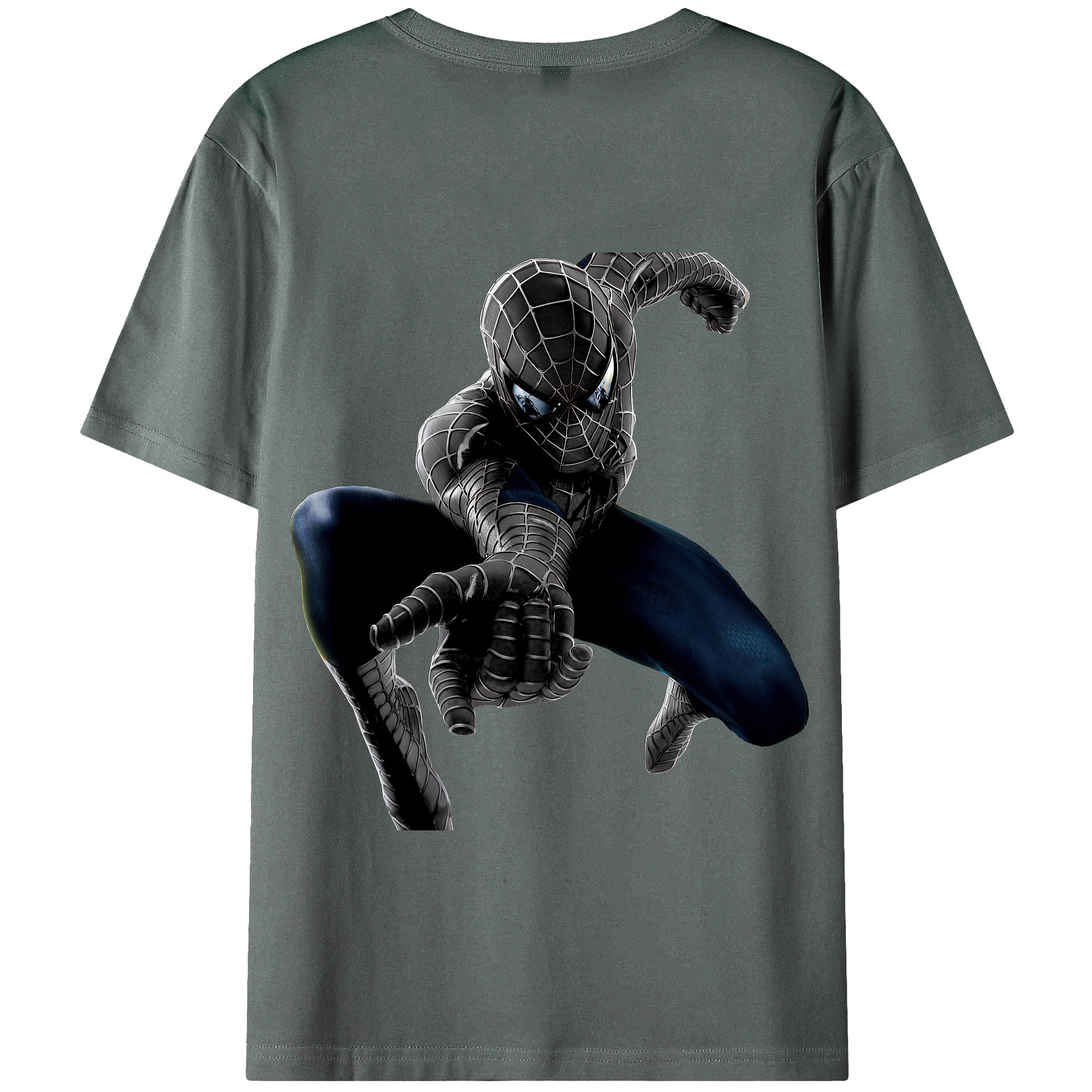 （画像用） Spider Man スパイダーマン 綿100％半袖Tシャツ（背面プリント）